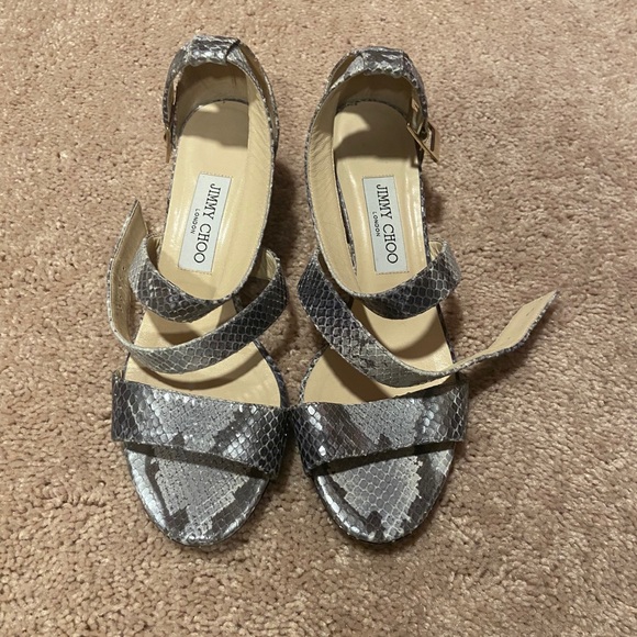 Jimmy Choo Snakeskin Sandals -Size 38 - Picture 2 of 4